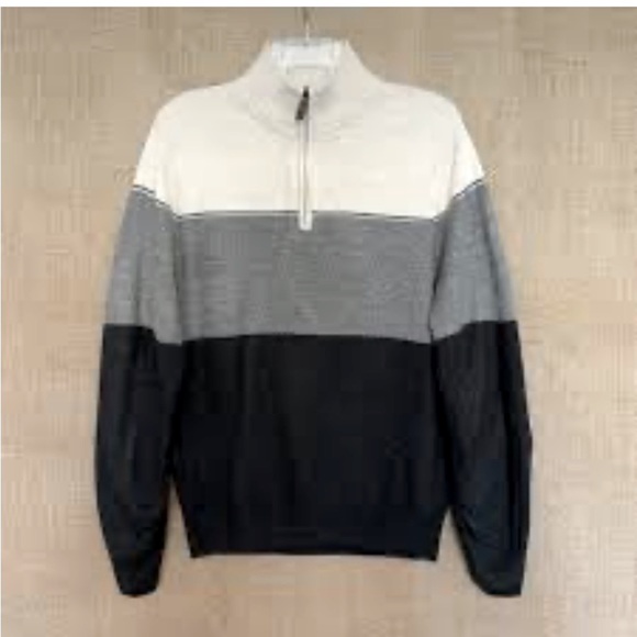 DOCKERS Colorblock 1/4 Zip Sweater XL - Picture 1 of 7